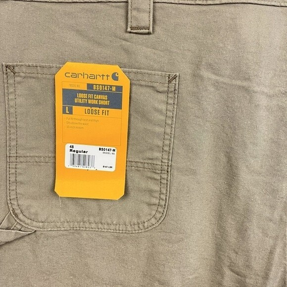 CARHARTT LOOSE FIT CANVAS UTILITY WORK SHORT Size 48 - Picture 6 of 7